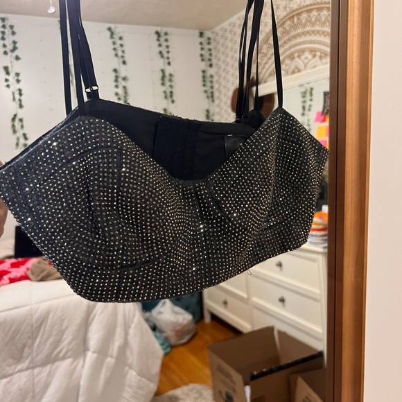 Garage Rhinestone Bra Top - Picture 2 of 7